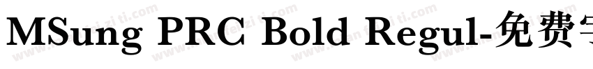 MSung PRC Bold Regul字体转换
